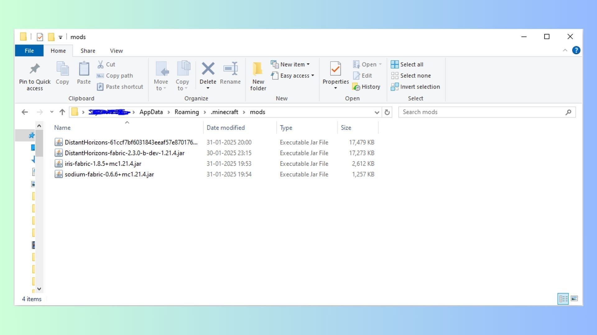 Head to the mods folder and place all the required mods and dependencies (Image via Sportskeeda Gaming || Mojang Studios)